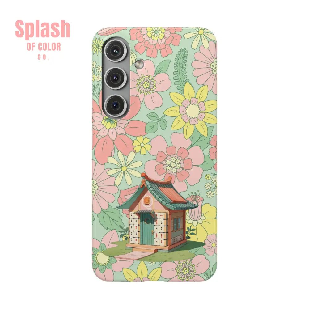 Floral Heritage Mahjong Lover Phone Case, Cute Mahj Gift - Splash of Color co.