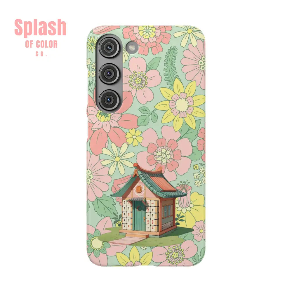Floral Heritage Mahjong Lover Phone Case Cute Mahj Gift Samsung Galaxy S23 / Glossy Phone Case