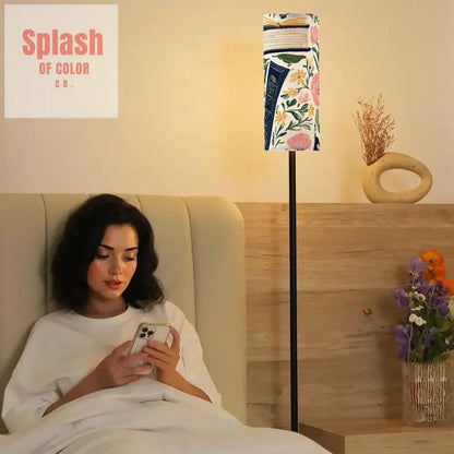 Floral Pastel Book Lover Book Nook Modern Floor Lamp Modern Standing Lamp One Size Floor Lamps