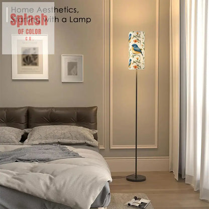 Floral Robins Asian Garden Zen Coxy Reading Nook Floor Lamp - One Size - Floor Lamps