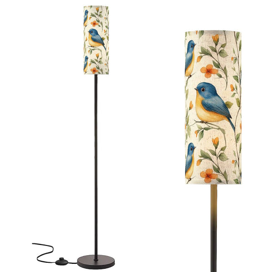 Floral Robins Asian Garden Zen Coxy Reading Nook Floor Lamp - One Size - Floor Lamps
