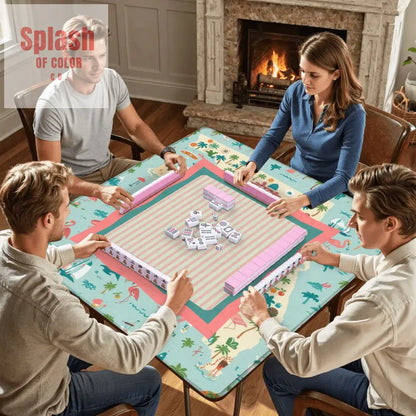 Florida Sunshine State Whimsical Mahjong Game Mat - Daily Accessories