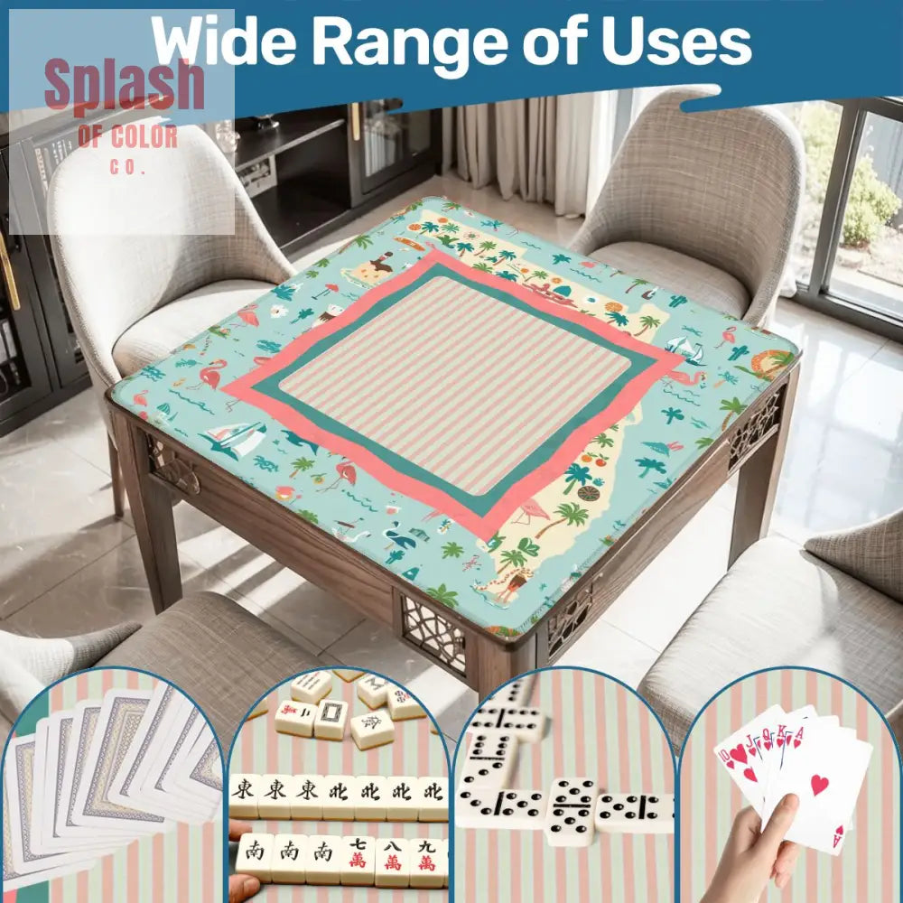 Florida Sunshine State Whimsical Mahjong Game Mat - Daily Accessories