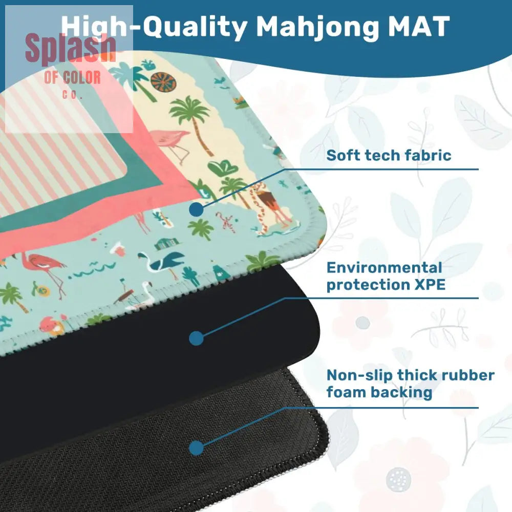 Florida Sunshine State Whimsical Mahjong Game Mat - Daily Accessories