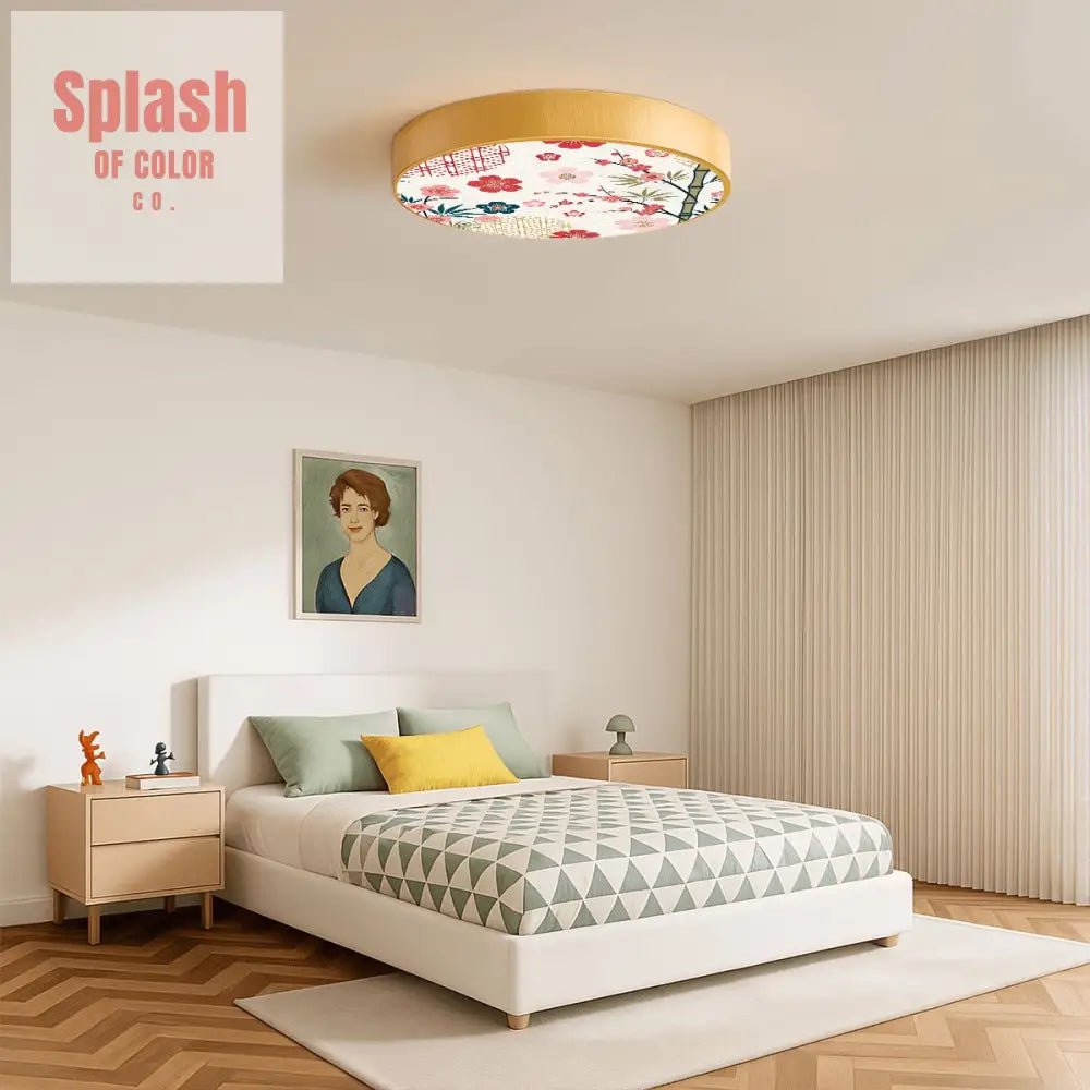 Asian Cherry Blossom Ceiling Wall Mount Light - Splash of Color co.