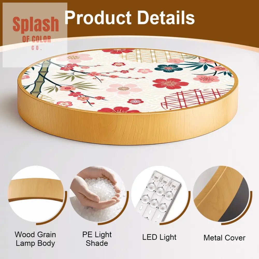Asian Cherry Blossom Ceiling Wall Mount Light - Splash of Color co.