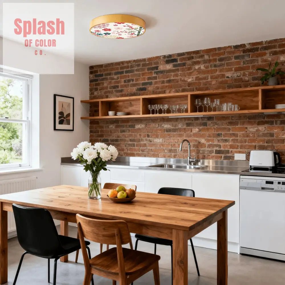 Asian Cherry Blossom Ceiling Wall Mount Light - Splash of Color co.