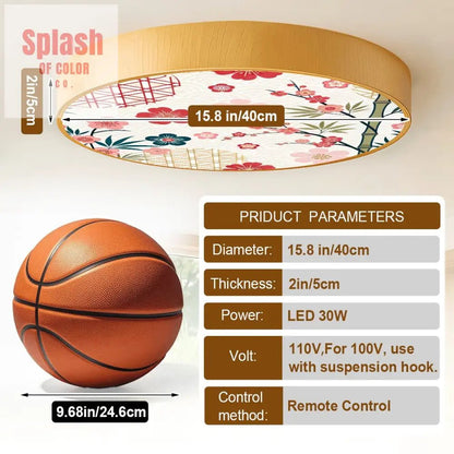 Asian Cherry Blossom Ceiling Wall Mount Light - Splash of Color co.