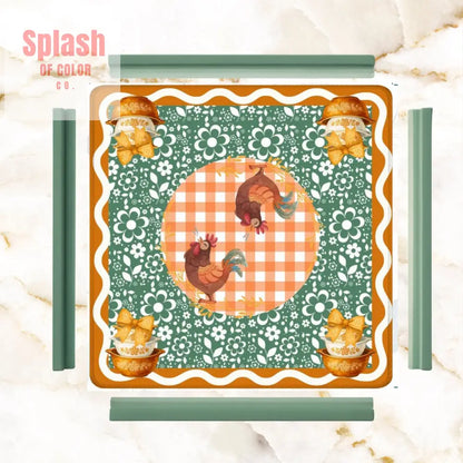 French Country Vintage Pyrex Floral Whimsical Mahjong Mat - Daily Accessories