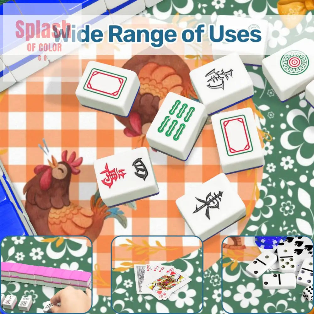 French Country Vintage Pyrex Floral Whimsical Mahjong Mat - Daily Accessories