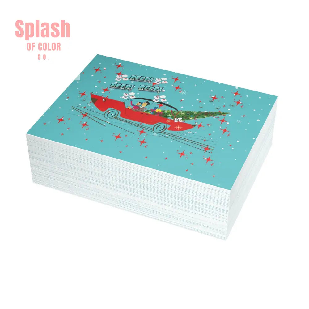 Funny Mahgong Holiday Postcard Bundles for Holidays Seasonal Greetings Note Cards for Friends Mahjong Celebration Cards