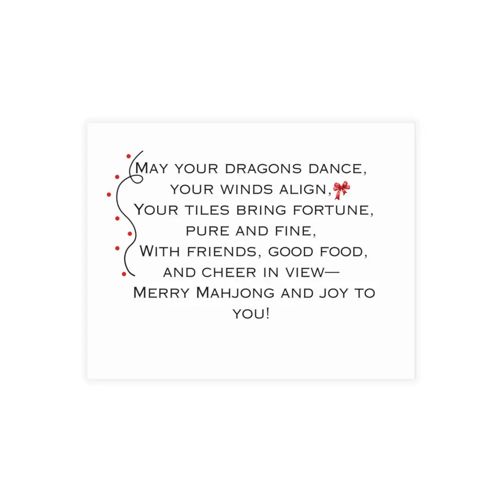 Funny Mahgong Holiday Postcard Bundles for Holidays Seasonal Greetings Note Cards for Friends Mahjong Celebration Cards