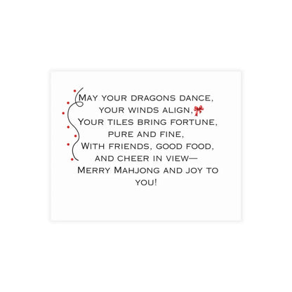 Funny Mahgong Holiday Postcard Bundles for Holidays Seasonal Greetings Note Cards for Friends Mahjong Celebration Cards