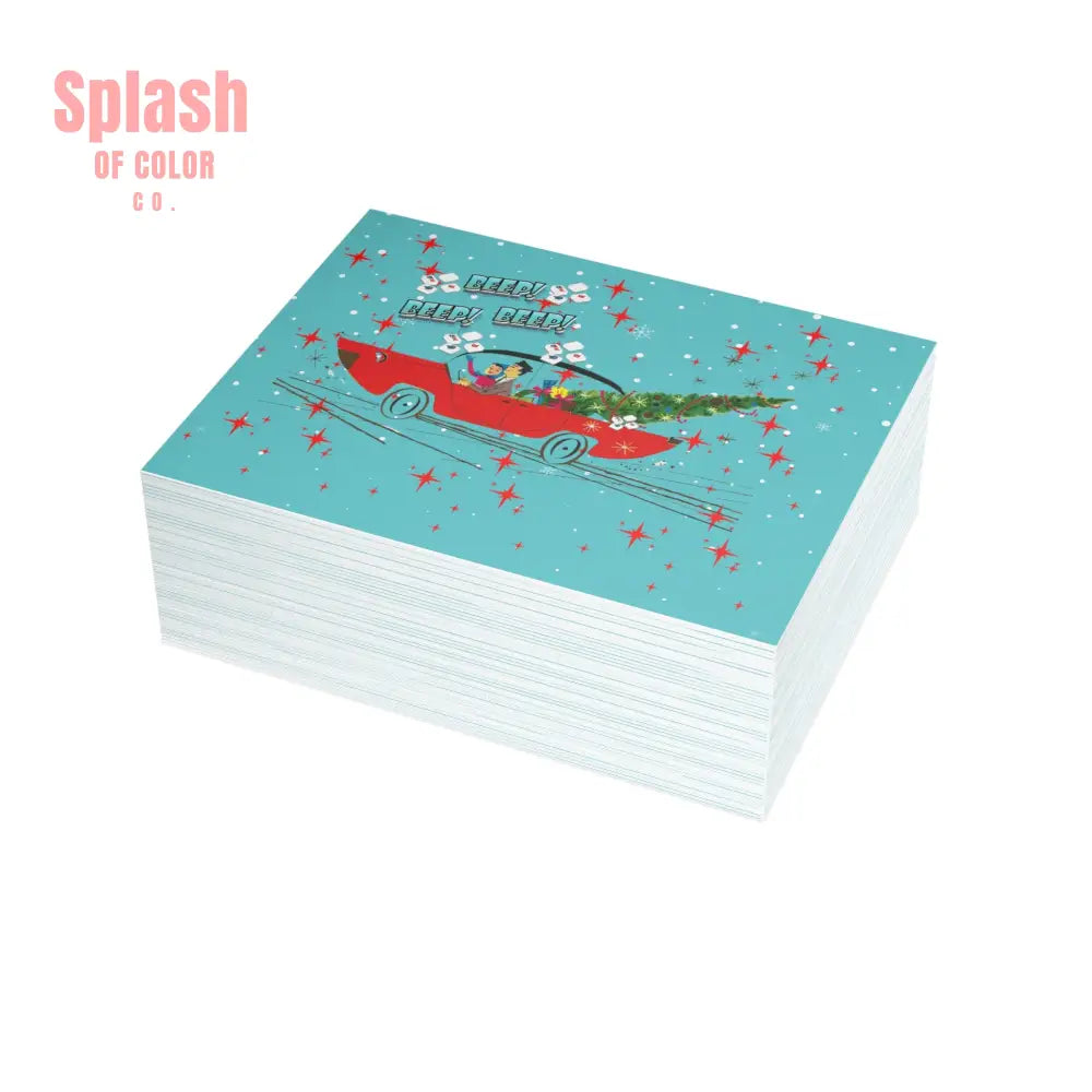 Funny Mahgong Holiday Postcard Bundles for Holidays Seasonal Greetings Note Cards for Friends Mahjong Celebration Cards