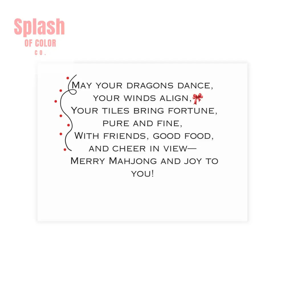 Funny Mahgong Holiday Postcard Bundles for Holidays Seasonal Greetings Note Cards for Friends Mahjong Celebration Cards