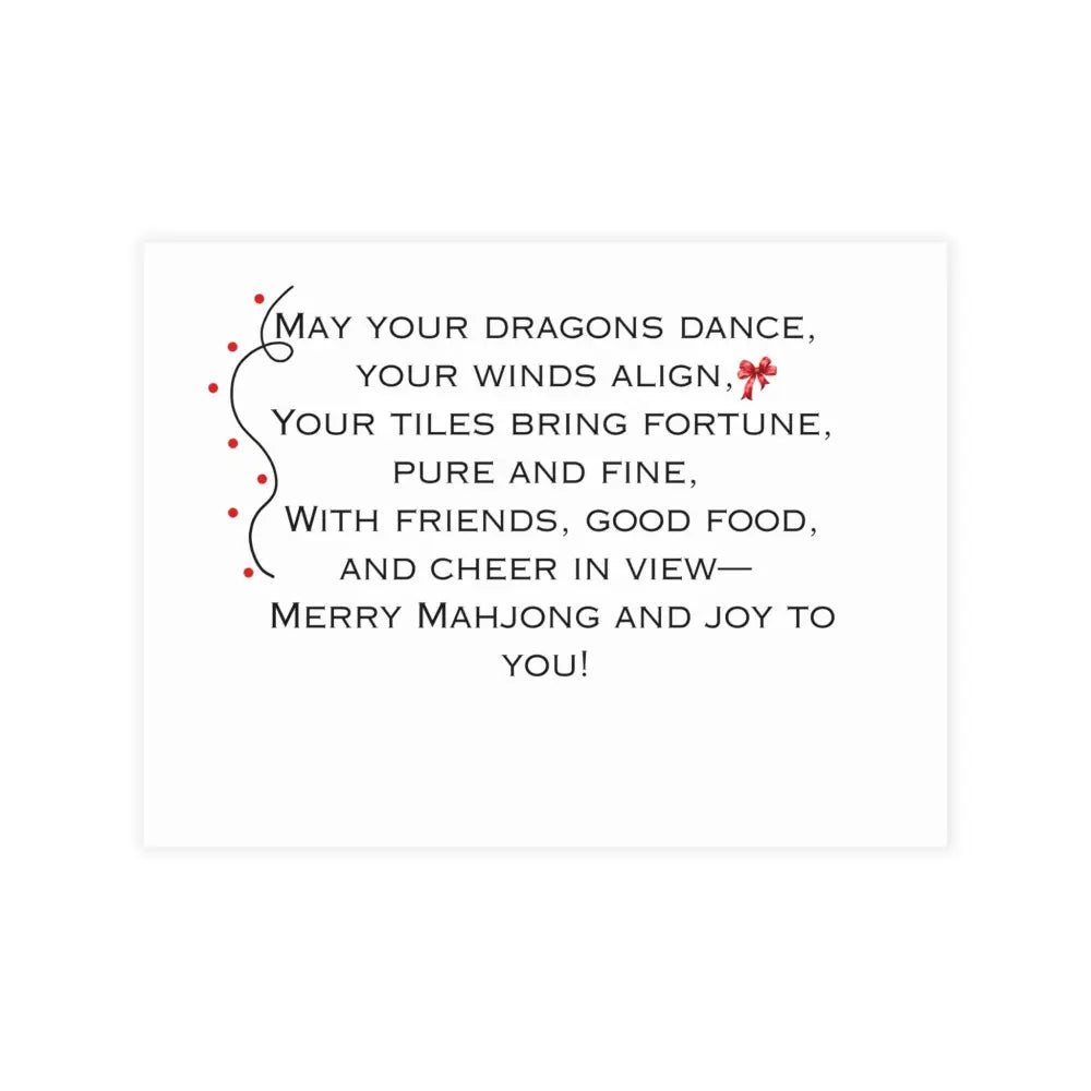 Funny Mahgong Holiday Postcard Bundles for Holidays Seasonal Greetings Note Cards for Friends Mahjong Celebration Cards