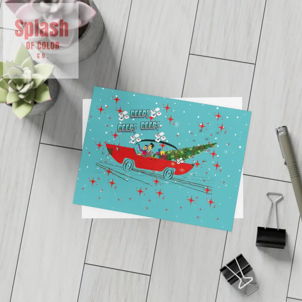 Funny Mahgong Holiday Postcard Bundles for Holidays Seasonal Greetings Note Cards for Friends Mahjong Celebration Cards