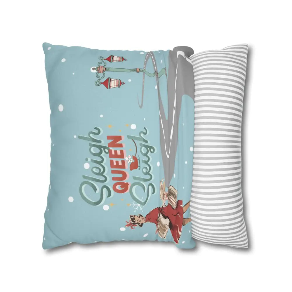 Funny Mahjong Christams Festive Pillowcase Sleigh Queen Mahj Christmas Accent Home Decor