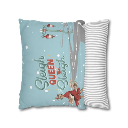 Funny Mahjong Christams Festive Pillowcase Sleigh Queen Mahj Christmas Accent Home Decor