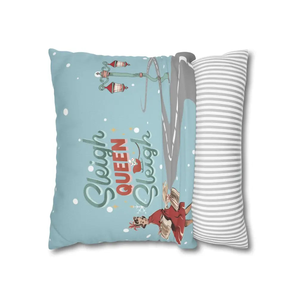 Funny Mahjong Christams Festive Pillowcase Sleigh Queen Mahj Christmas Accent Home Decor