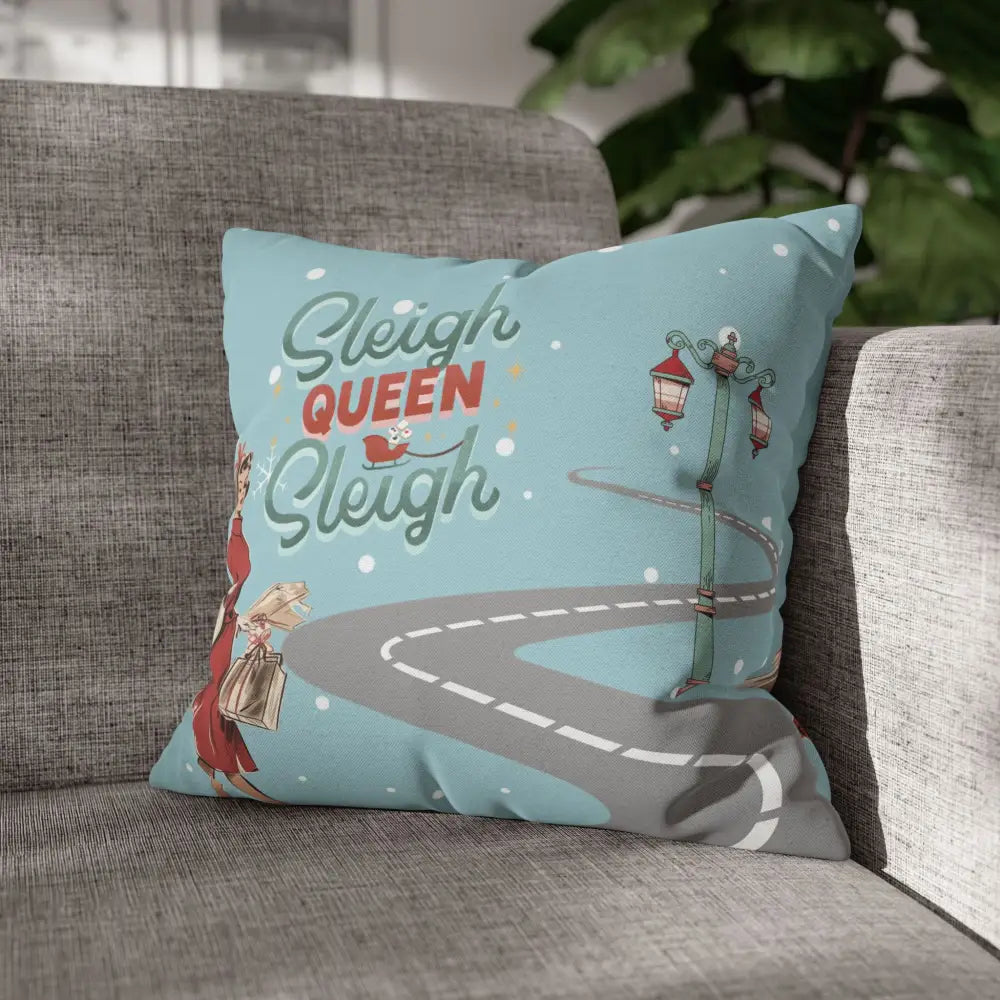 Funny Mahjong Christams Festive Pillowcase Sleigh Queen Mahj Christmas Accent Home Decor