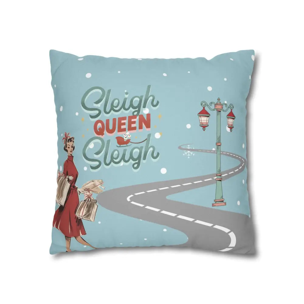 Funny Mahjong Christams Festive Pillowcase Sleigh Queen Mahj Christmas Accent Home Decor