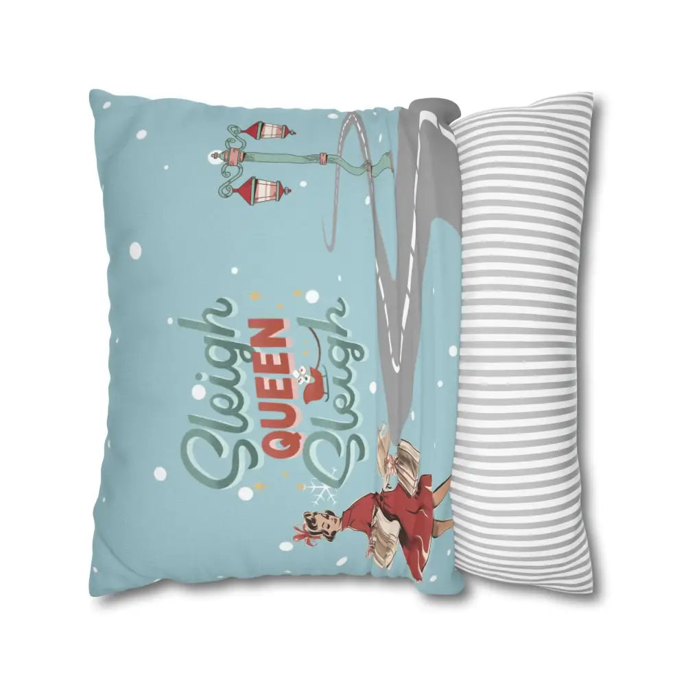 Funny Mahjong Christams Festive Pillowcase Sleigh Queen Mahj Christmas Accent Home Decor