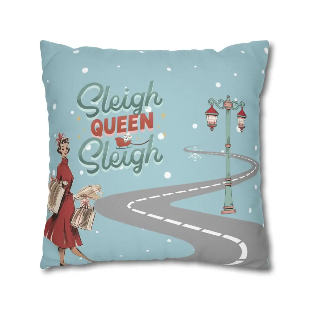 Funny Mahjong Christams Festive Pillowcase Sleigh Queen Mahj Christmas Accent Home Decor