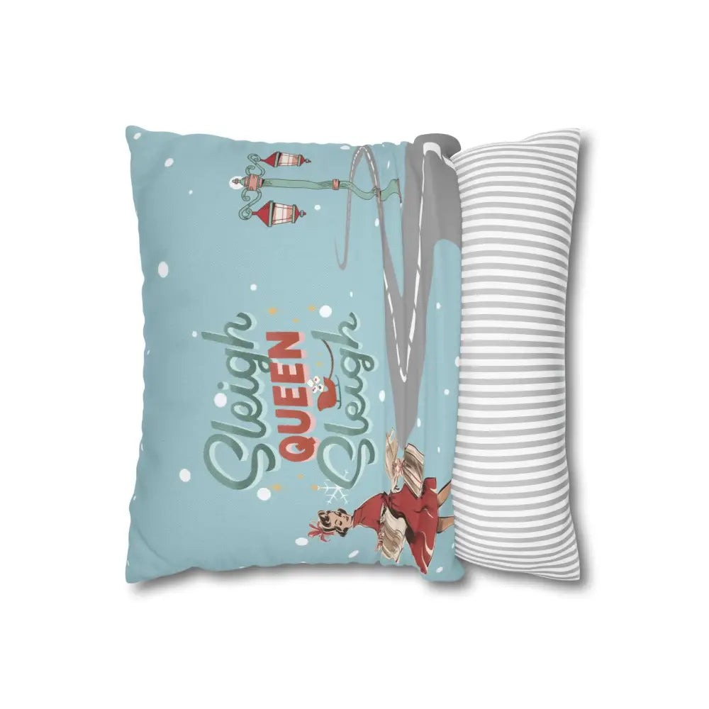 Funny Mahjong Christams Festive Pillowcase Sleigh Queen Mahj Christmas Accent Home Decor