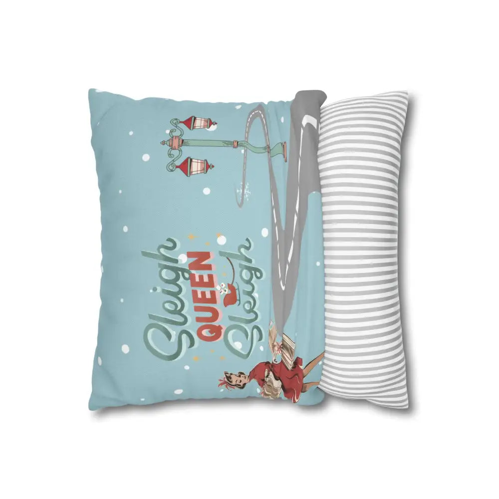 Funny Mahjong Christams Festive Pillowcase Sleigh Queen Mahj Christmas Accent Home Decor