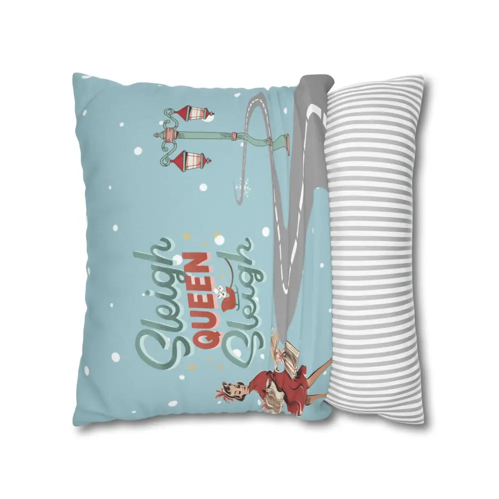 Funny Mahjong Christams Festive Pillowcase Sleigh Queen Mahj Christmas Accent Home Decor