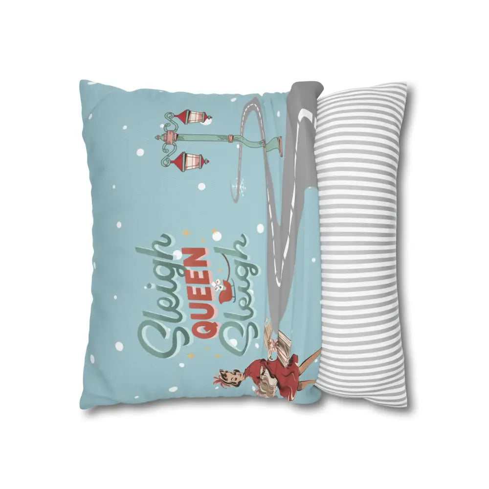 Funny Mahjong Christams Festive Pillowcase Sleigh Queen Mahj Christmas Accent Home Decor