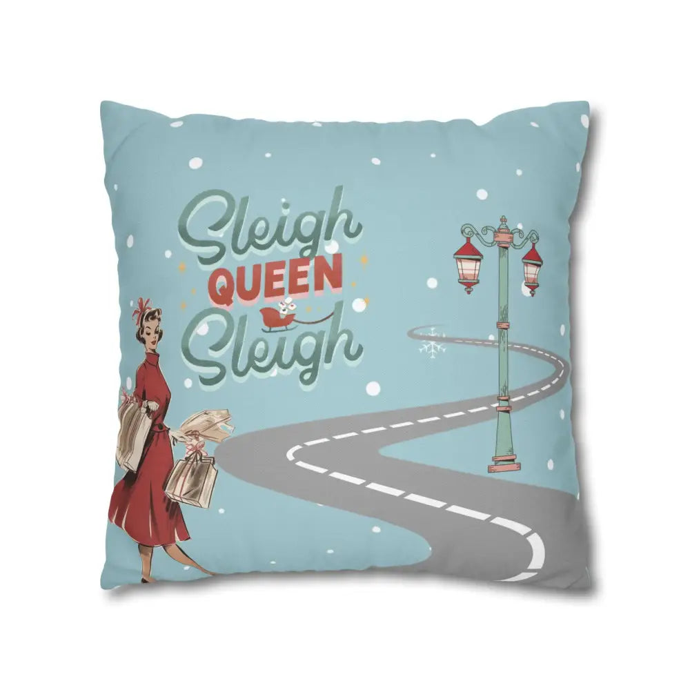 Funny Mahjong Christams Festive Pillowcase Sleigh Queen Mahj Christmas Accent Home Decor