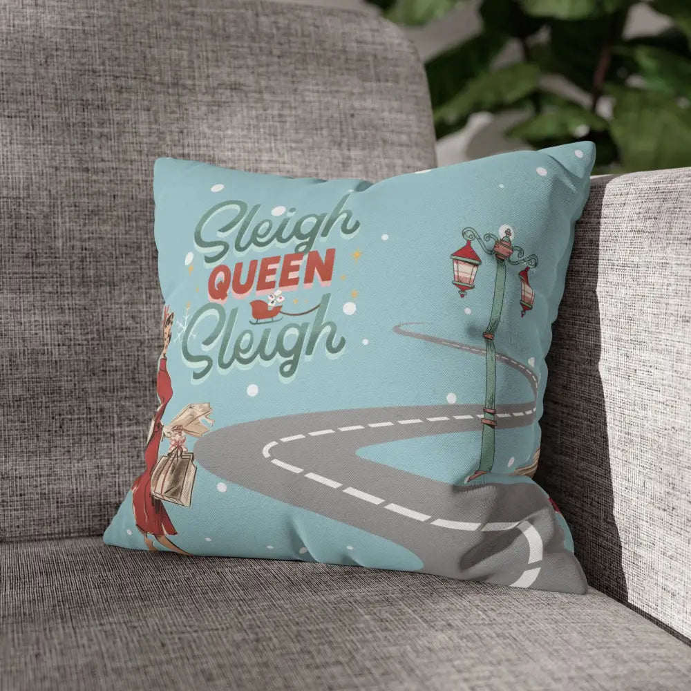 Funny Mahjong Christams Festive Pillowcase Sleigh Queen Mahj Christmas Accent Home Decor