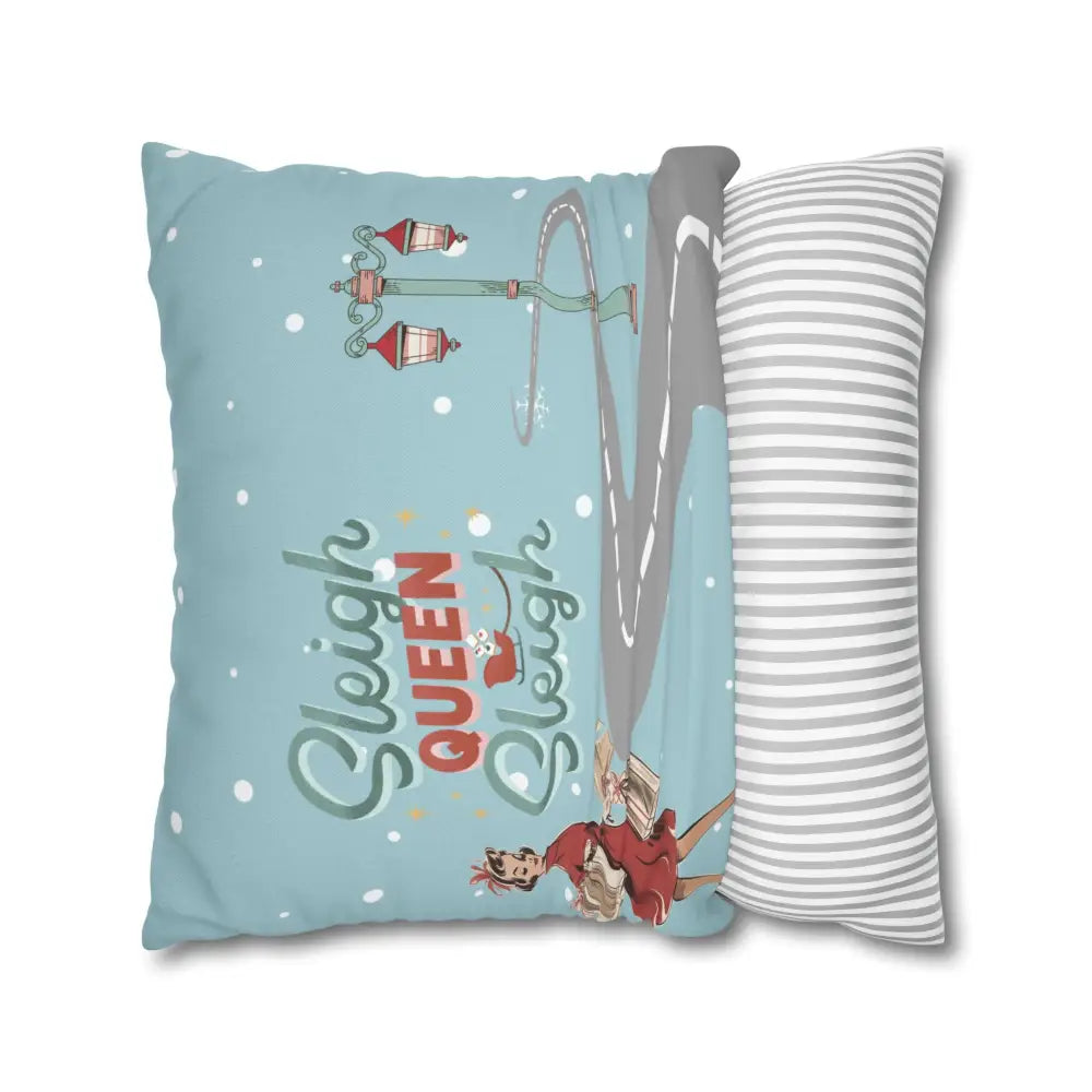 Funny Mahjong Christams Festive Pillowcase Sleigh Queen Mahj Christmas Accent Home Decor