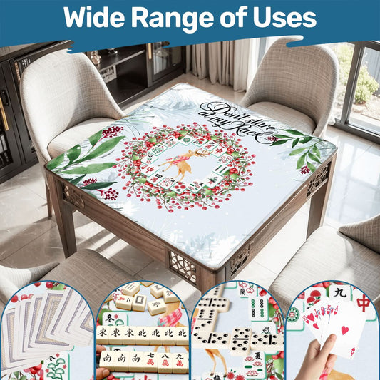 Funny Mahjong Christmas Mat Don’t Stare At My Rack - 31.5’’x31.5’’ - Daily Accessories