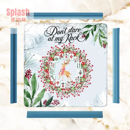 Funny Mahjong Christmas Mat Don’t Stare At My Rack - 31.5’’x31.5’’ - Daily Accessories