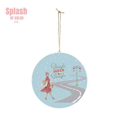 Funny Mahjong Christmas Sleigh Queen Wood Sign | Holiday Decor Christmas Sign Rustic Home Decor Winter Decor Unique