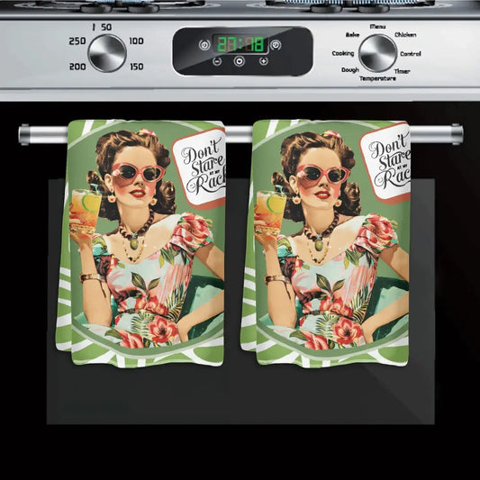 Funny Mahjong Dish Towels Dont Stare At My Rack