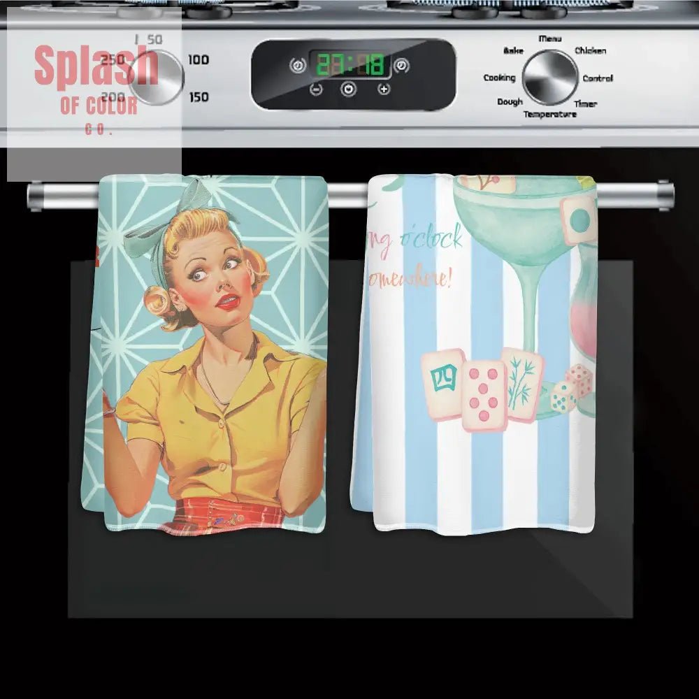 Funny Mahjong Dish Towels Mahjong Puns - Splash of Color co.