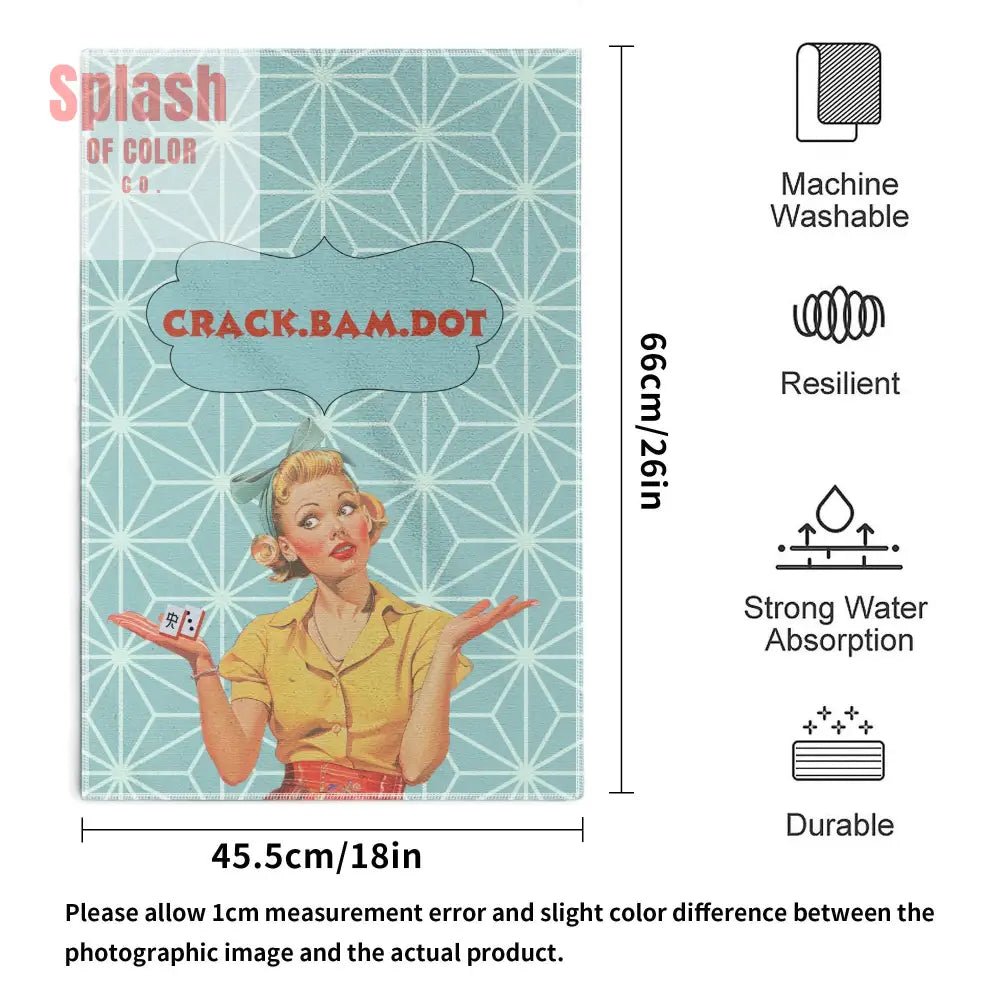 Funny Mahjong Dish Towels Mahjong Puns - Splash of Color co.