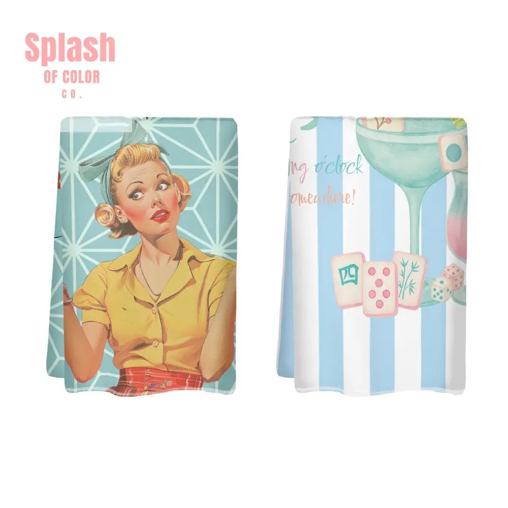 Funny Mahjong Dish Towels Mahjong Puns - Splash of Color co.