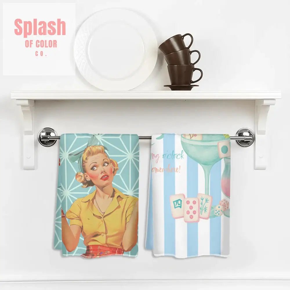 Funny Mahjong Dish Towels Mahjong Puns - Splash of Color co.