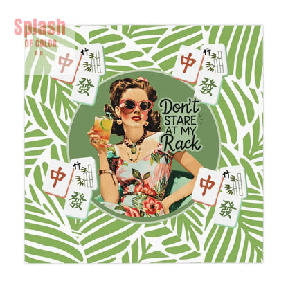 Funny Mahjong Don’t Stare At My Rack Vintage Tropical Tablecloth For Mahjong Game Night Mom Mahjongg Gift One size