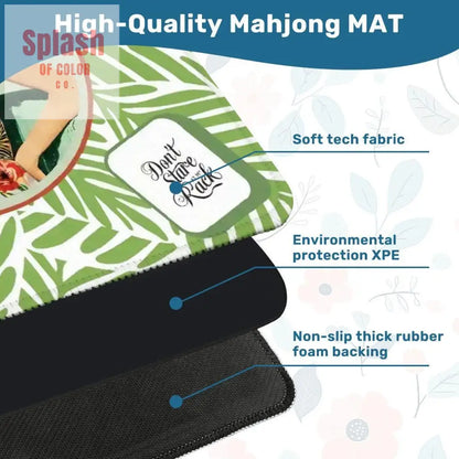 Funny Mahjong Game Mat, Don't Stare At My Rack Vintage Housewife, Hawaiin Style Mahj Lover Game Night Mat - Splash of Color co.