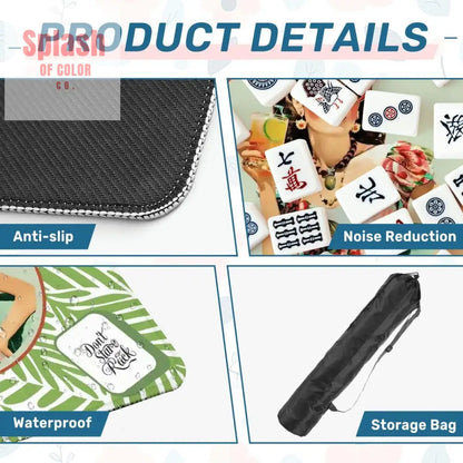 Funny Mahjong Game Mat, Don't Stare At My Rack Vintage Housewife, Hawaiin Style Mahj Lover Game Night Mat - Splash of Color co.