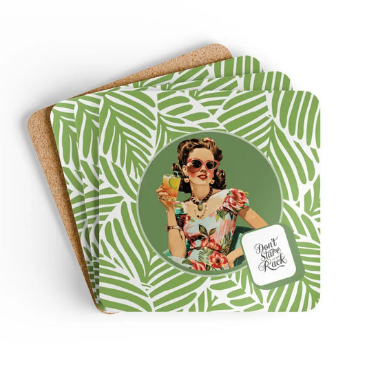 Funny Mahjong Gift Don’t Stare At My Rack Vintage Housewife Coaster Set Mahj Night Accessories Mahjong Gift Idea