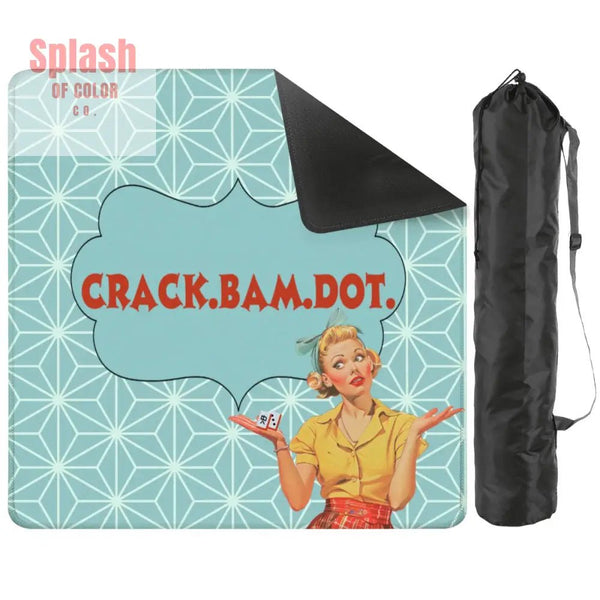 Funny Mahjong Mat Crack Bam Dot Vintage 50s Mahj Mat - 31.5’’x31.5’’ - Daily Accessories