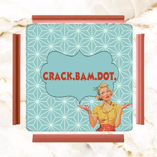 Funny Mahjong Mat Crack Bam Dot Vintage 50s Mahj Mat - 31.5’’x31.5’’ - Daily Accessories