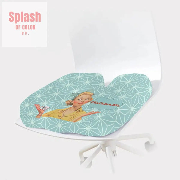 Funny Mahjong Orthopedic Memory Foam Seat Cushion Whimsical Crack Bam Dot 18.1’’x13.8’’x2.8’’ Daily Accessories